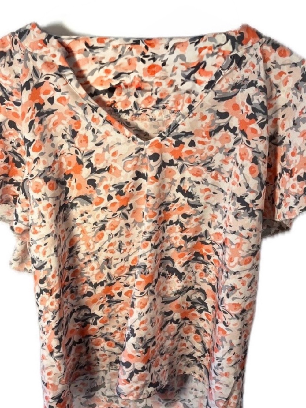 SHEIN Floral V Neck Top